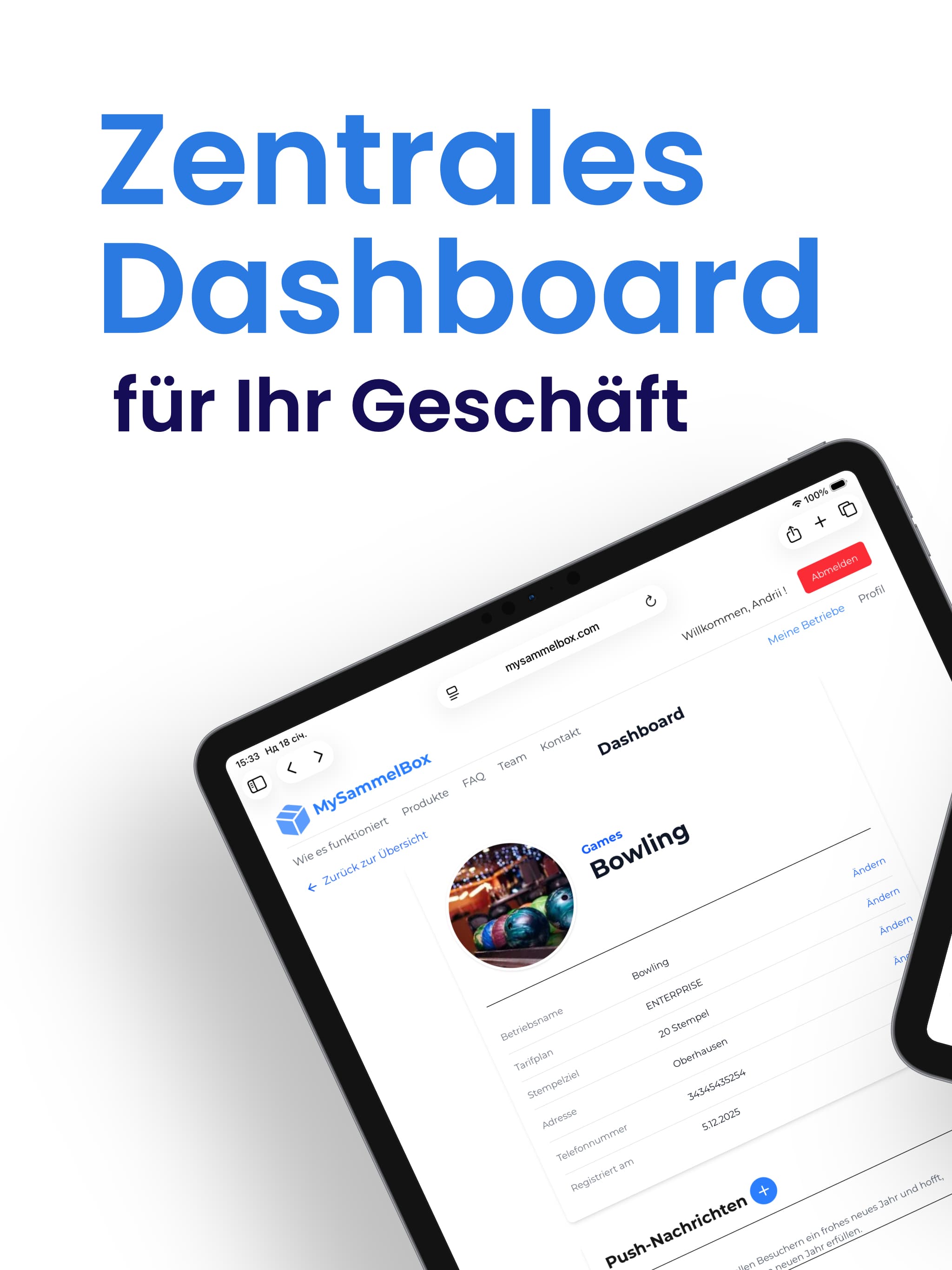 Admin Dashboard Screen 1
